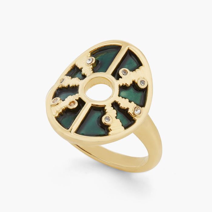 les néréides Light Reflecting Cocktail Ring - 5.5 (50 mm) / Blue