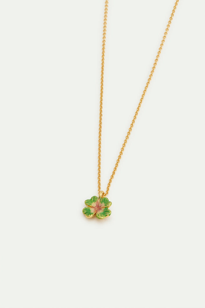 Les Néréides Little Four-Leaf Clover Pendant Necklace - Green