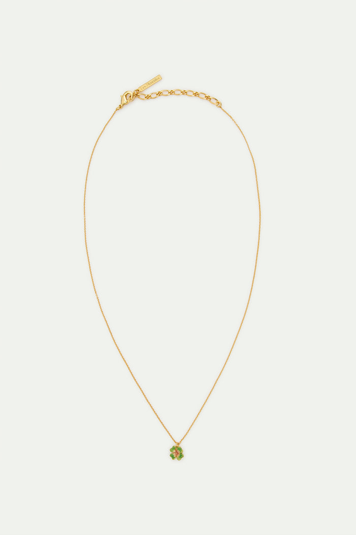 Les Néréides Little Four-Leaf Clover Pendant Necklace - Green