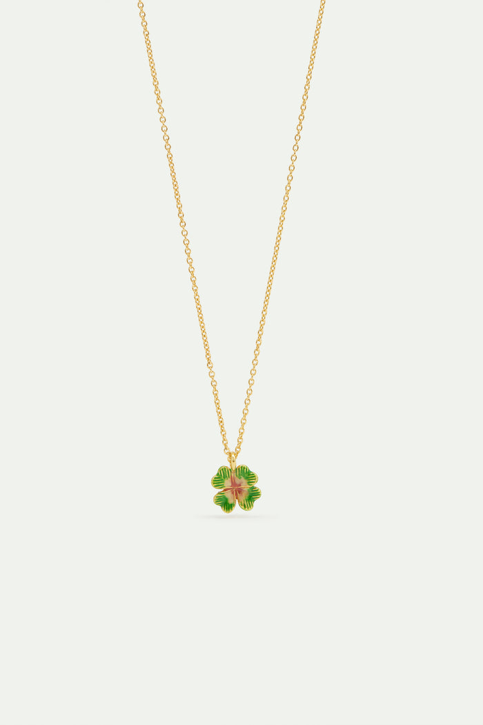 les néréides Little Four-Leaf Clover Pendant Necklace - Green