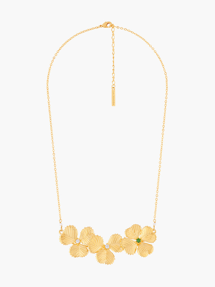 Les Néréides Lucky Flower Three Clovers Collar Necklace - Gold