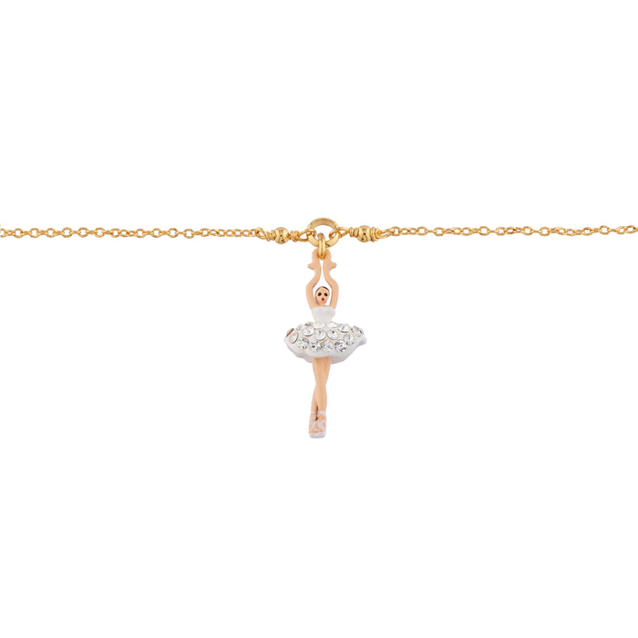 Les Néréides MINI LUXURY PAS DE DEUX MINI BALLERINA WITH SILVER CRYSTALS BRACELET - Silver