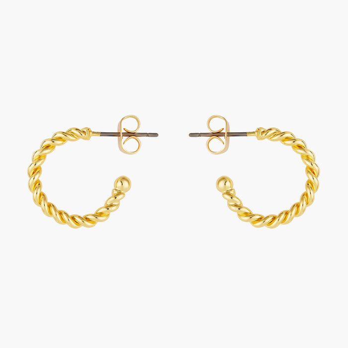 Les Néréides N2 Charms Twisted Hoops Post Earrings - Multi