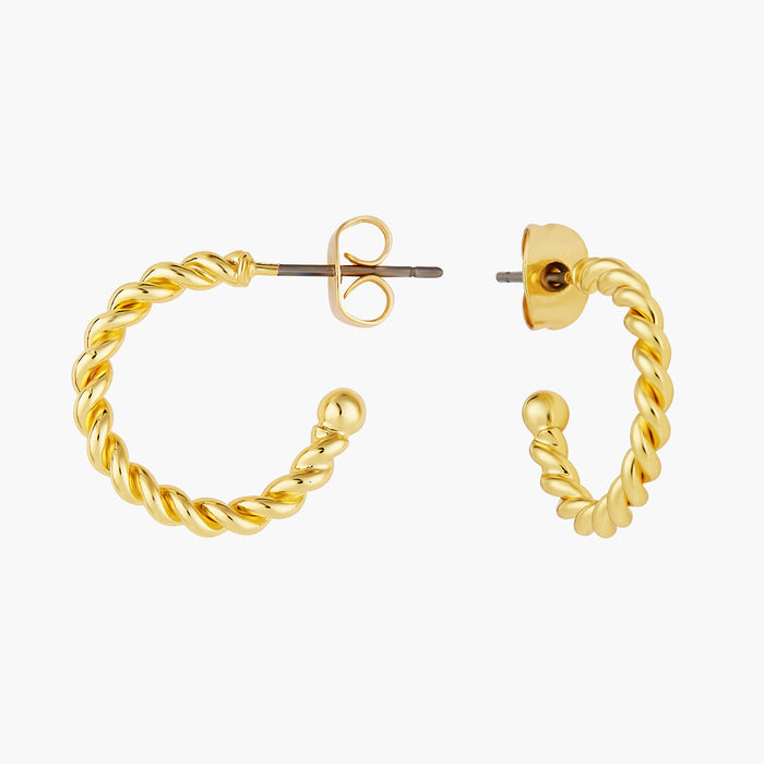 Les Néréides N2 Charms Twisted Hoops Post Earrings - Multi