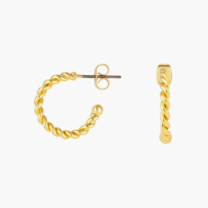 les néréides N2 Charms Twisted hoops post earrings - Multi