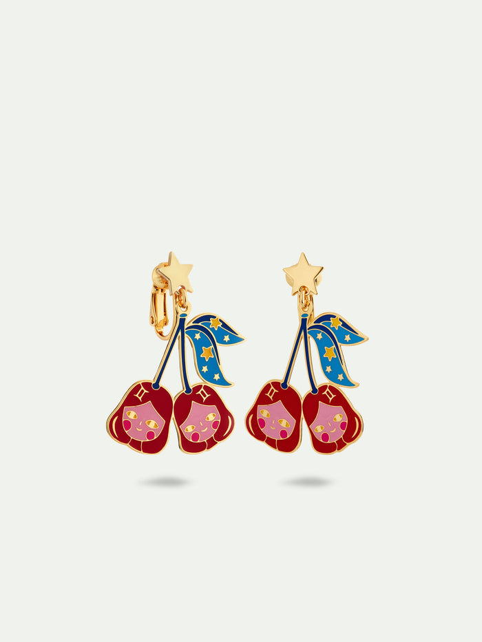 Les Néréides N2 Gemini Astrological Sign Clip-On Earrings - Multicolor