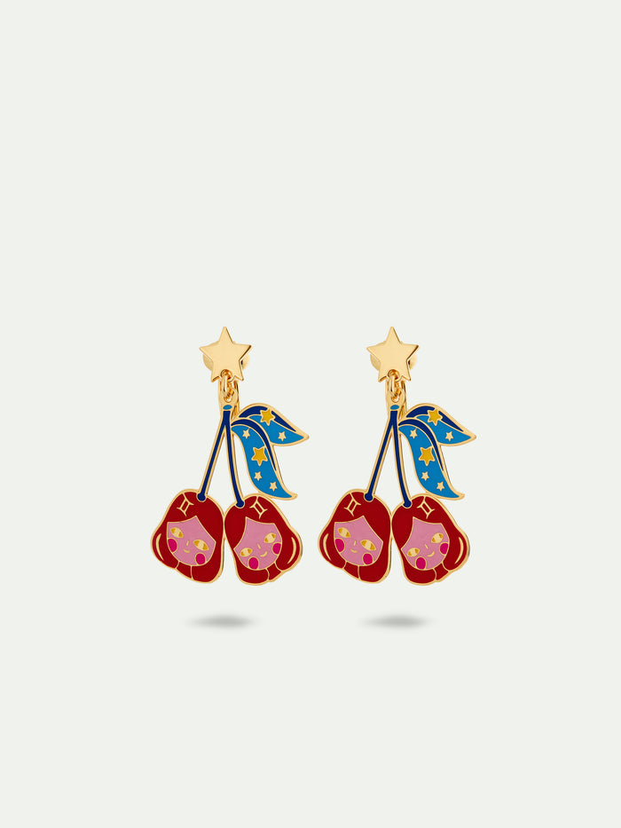 les néréides N2 Gemini Astrological Sign Clip-On Earrings - Multicolor