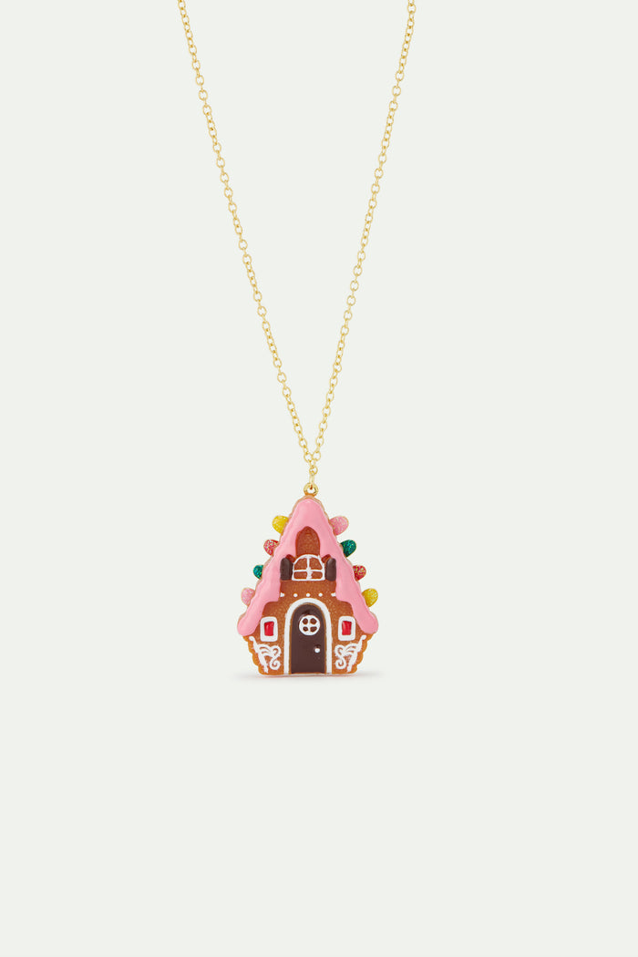 les néréides N2 Gingerbread House Pendant Necklace - Multicolor