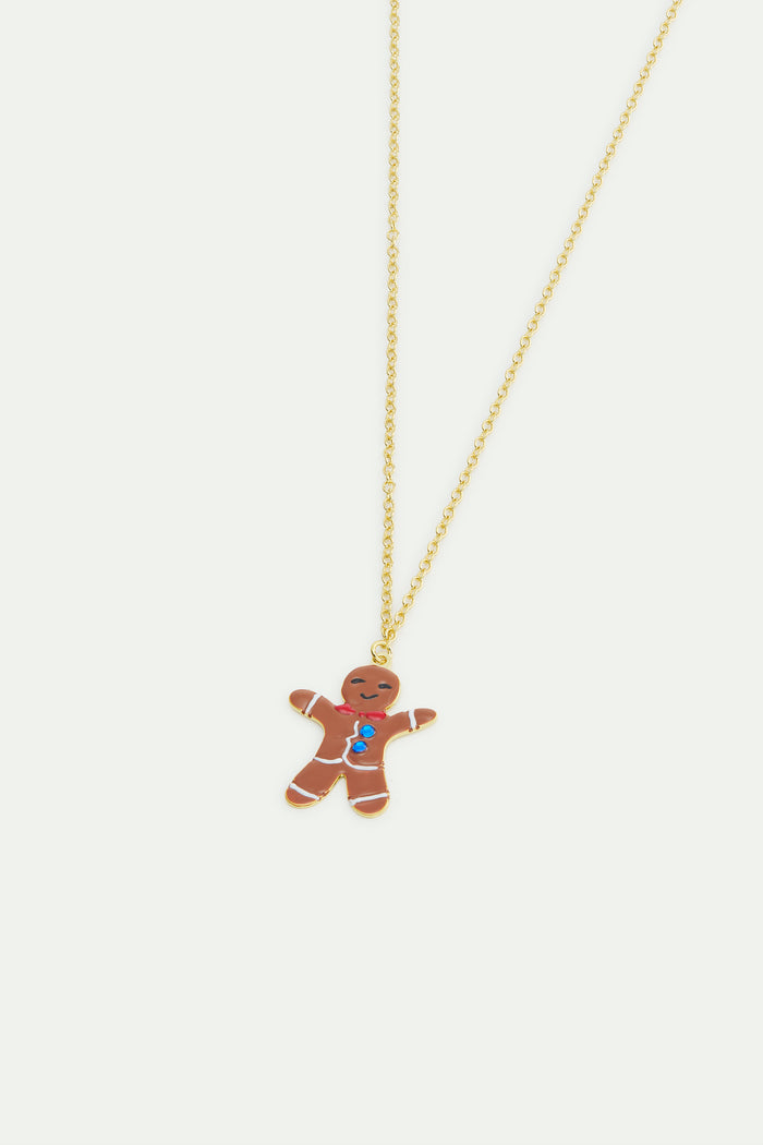 Les Néréides N2 Gingerbread Man Pendant Necklace - Brown