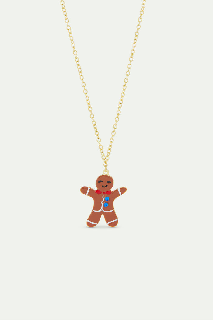 les néréides N2 Gingerbread Man Pendant Necklace - Brown