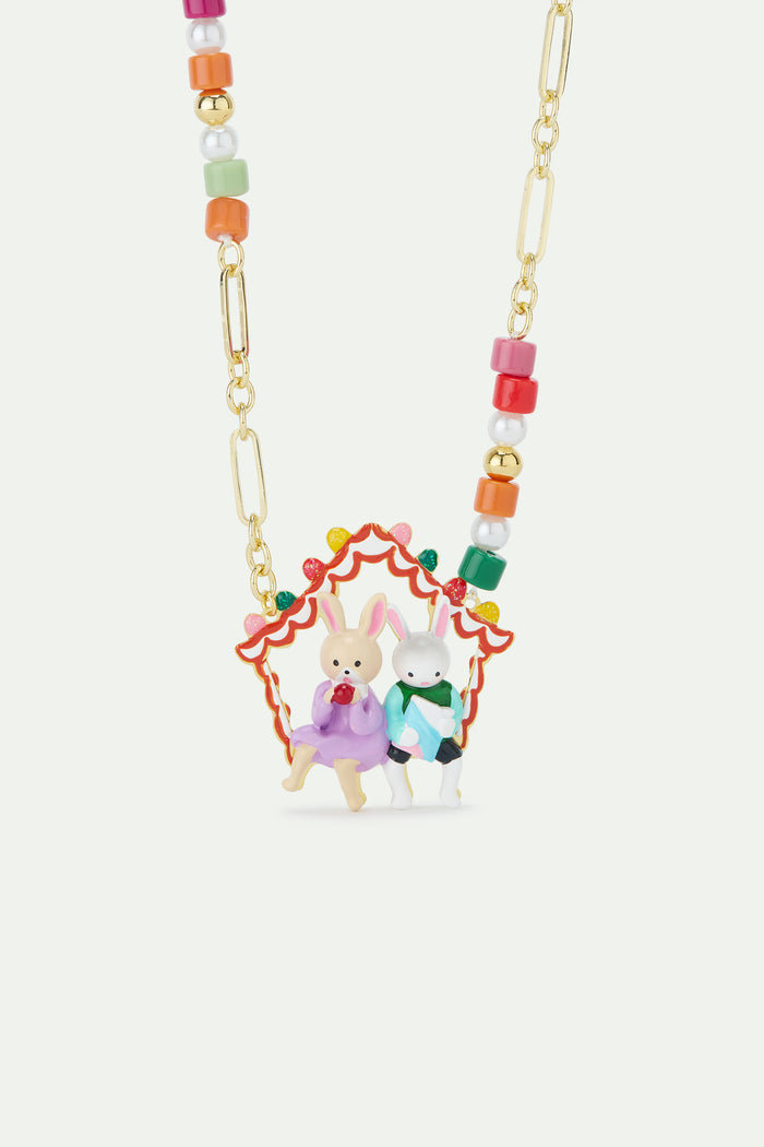 les néréides N2 Hansel and Gretel Pendant with Colorful Beads - Multicolor