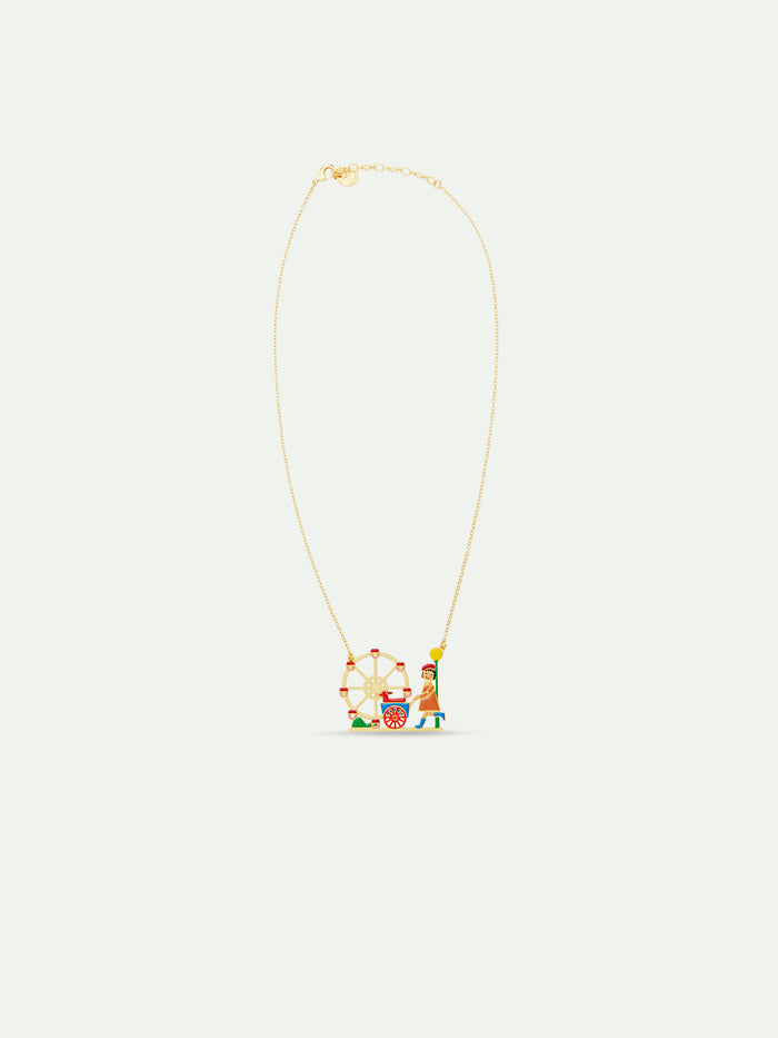 Les Néréides N2 Little Girl And Dachshund At The Funfair Statement Necklace - Multicolor