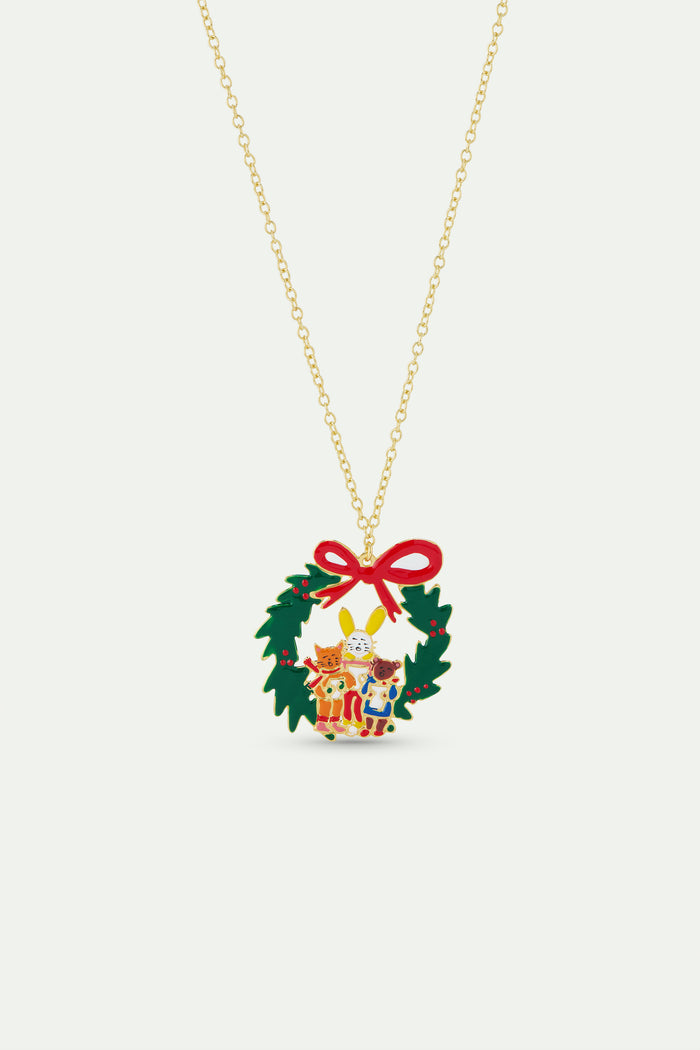 les néréides N2 Wreath and Christmas Carols Pendant Necklace - Multicolor