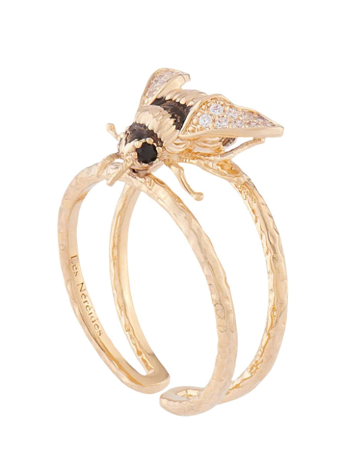 les néréides Nectar of the Sun Bumblebee Adjustable Ring - Gold