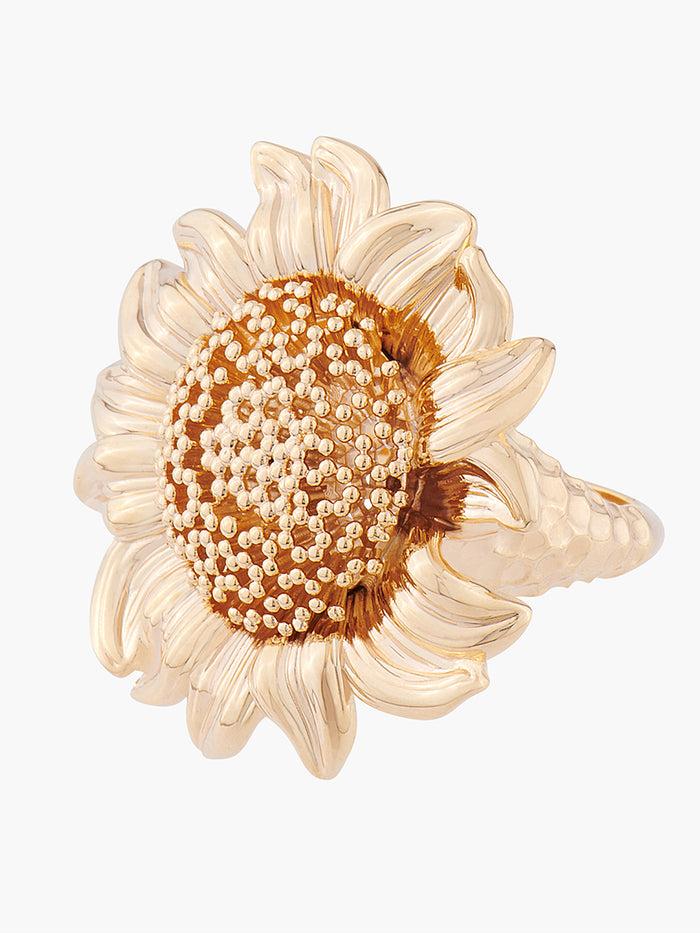 Les Néréides Nectar Of The Sun Sunflower Cocktail Ring - 5.5 (50 Mm) / Gold