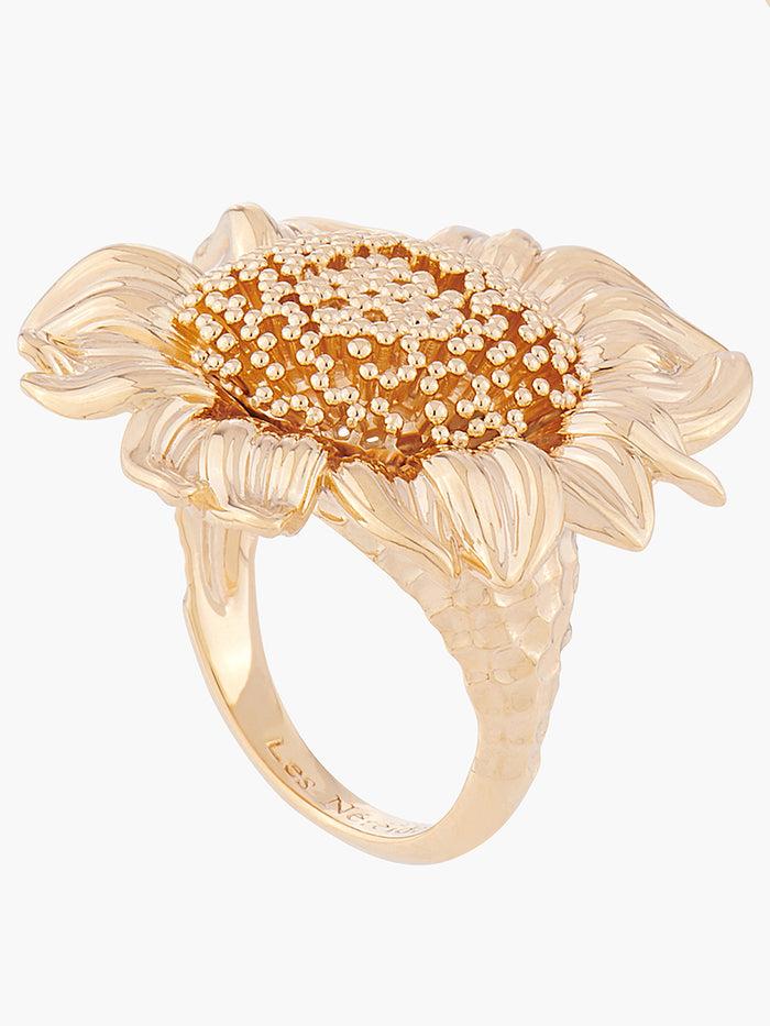 les néréides Nectar of the Sun Sunflower Cocktail Ring - 5.5 (50 mm) / Gold