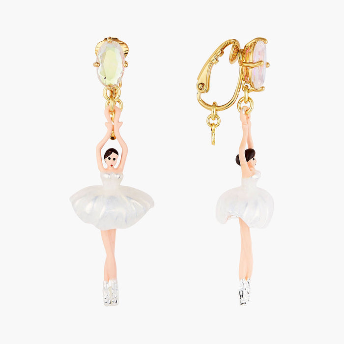 Les Néréides Pas De Deux Aurora Baurealis Clip-on Earrings With Stone - Aurora