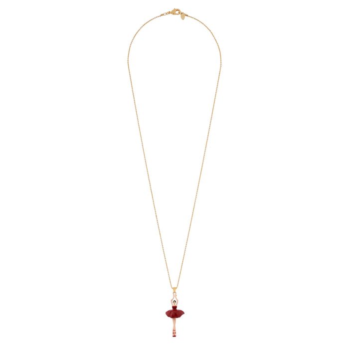 Les Néréides PAS DE DEUX BALLERINA PENDANT NECKLACE - Red
