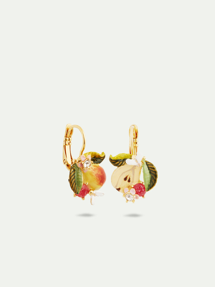 Les Néréides Pear And Faceted Glass Sleeper Earrings - Multicolor