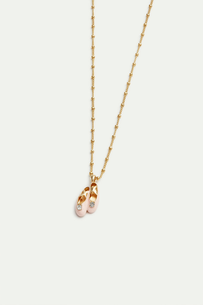 Les Néréides Pink Ballet Slipper Pendant Necklace - Pink