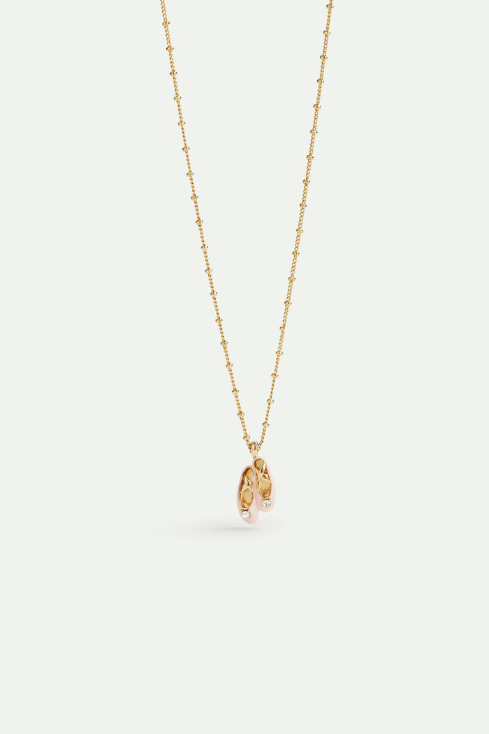 les néréides Pink Ballet Slipper Pendant Necklace - Pink