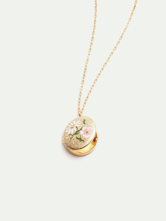 Les Néréides Secret Medallion Pendant Necklace - Multicolor