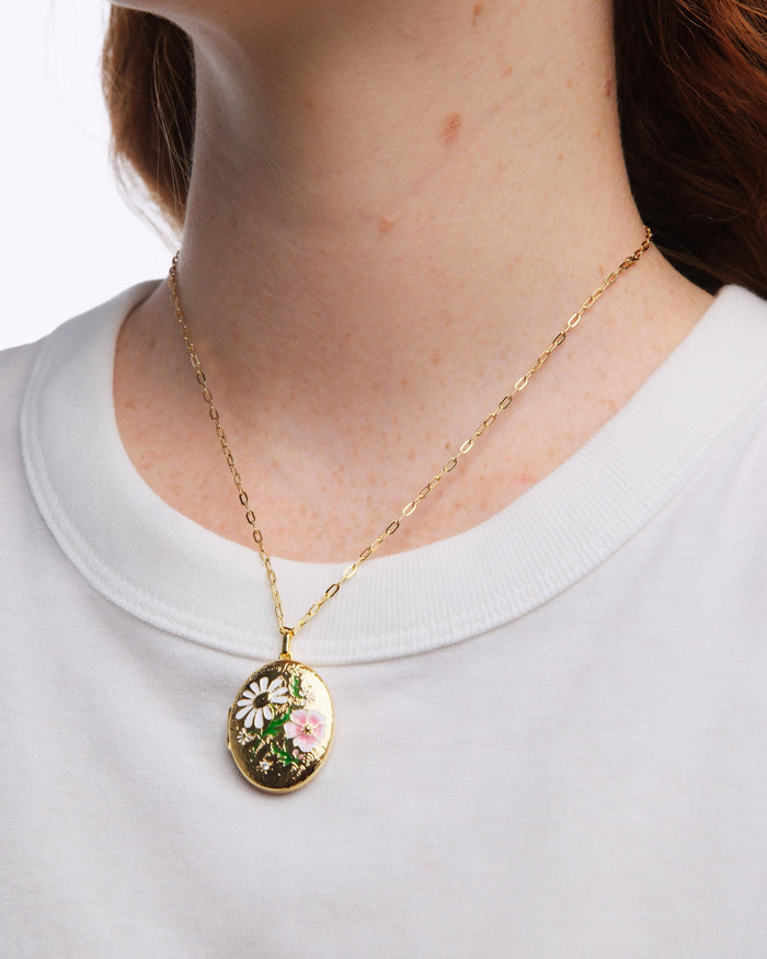 Les Néréides Secret Medallion Pendant Necklace - Multicolor