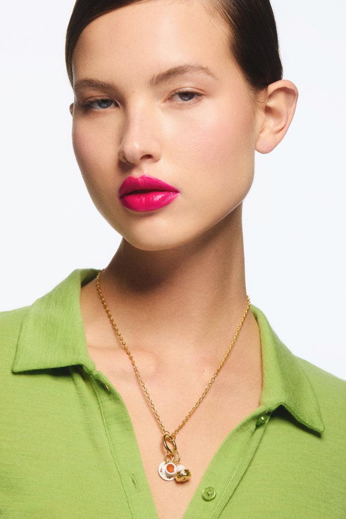 Les Néréides Tea Cup Pendant - Calm And Refinement - Multicolor