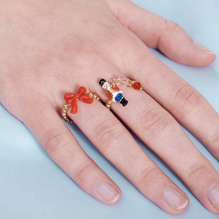 Les Néréides The Nutcracker And Faceted Beads Adjustable Ring - Multi