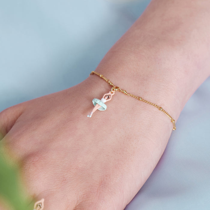 Les Néréides The Nutcracker Ballerina And Faceted Bead Thin Bracelet - Multi