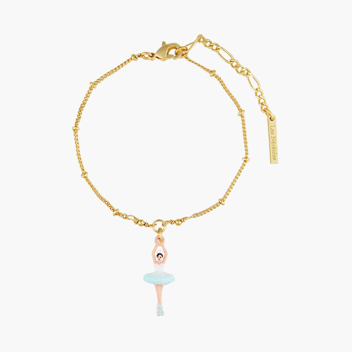 les néréides The Nutcracker Ballerina and Faceted Bead Thin Bracelet - Multi