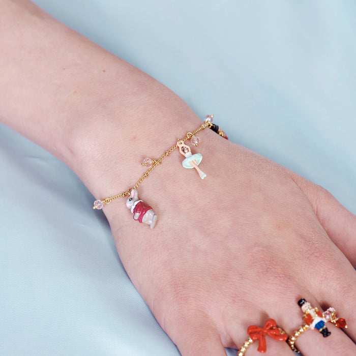 Les Néréides The Nutcracker Mouse King Ballerina And Nutcracker Charm Bracelet - Multi