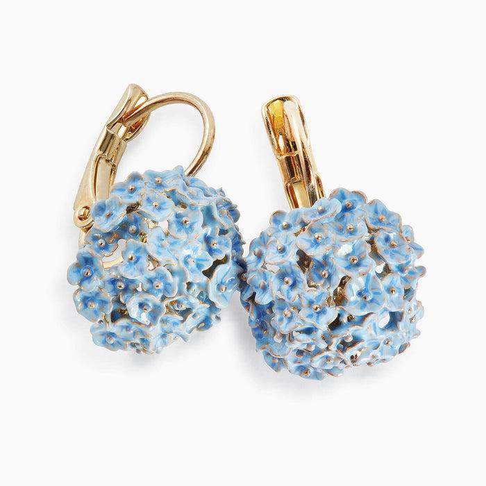 Les Néréides ✨USA EXCLUSIVE✨ Language Of Flowers Blue Hydrangea Sleeper Earrings - Blue
