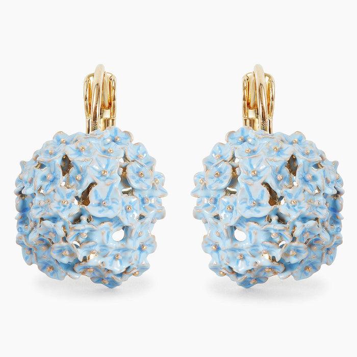 les néréides ✨USA EXCLUSIVE✨ Language of Flowers Blue Hydrangea Sleeper Earrings - Blue
