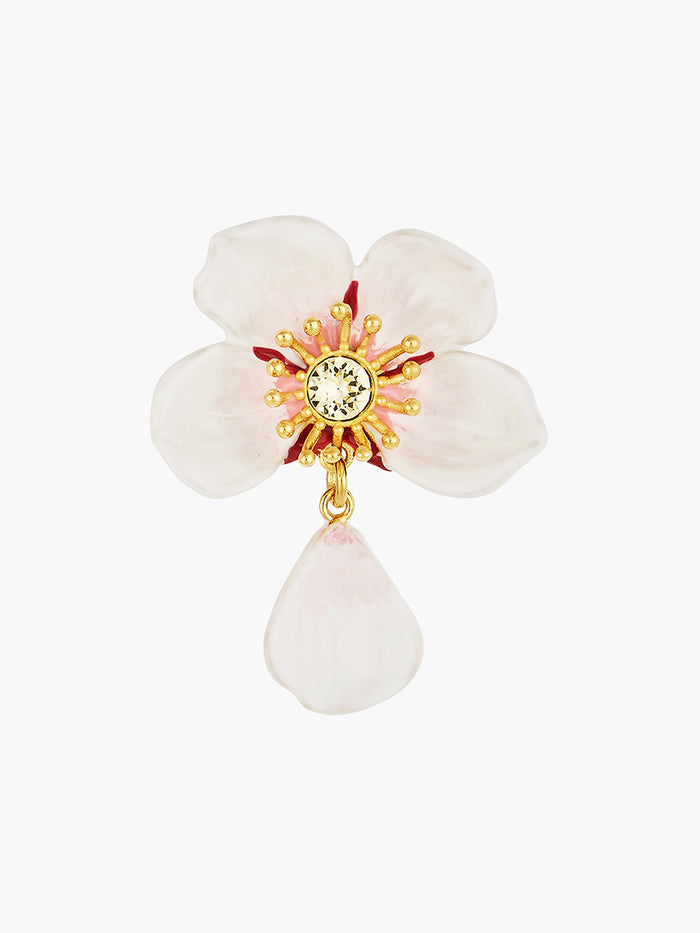 Les Néréides White Cherry Blossom Post Earrings - Blanc