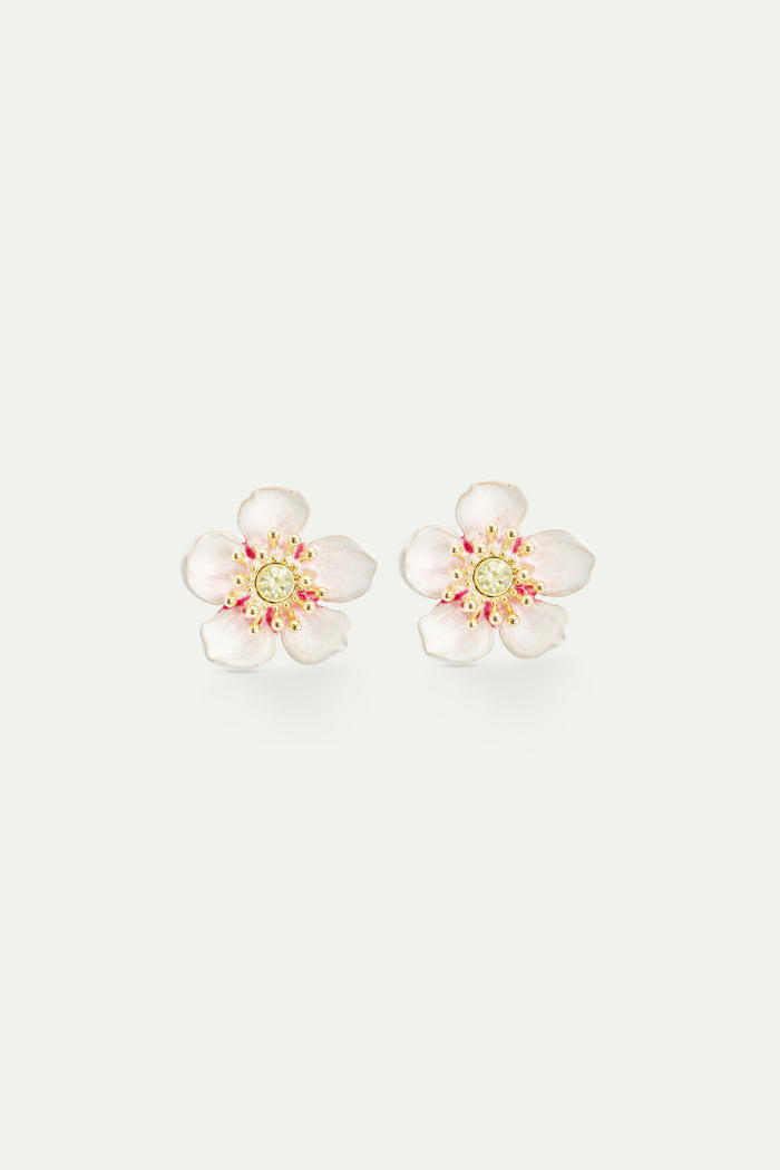 les néréides White Cherry Blossom Post Earrings - White