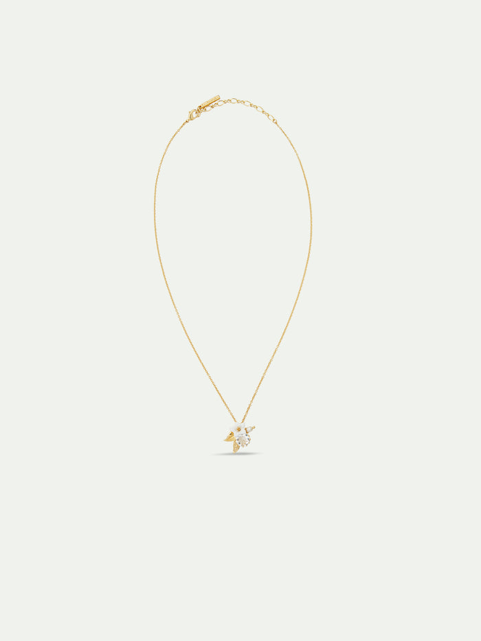 Les Néréides White Jasmine Faceted Crystal And Glass Pearl Bead Fine Necklace - Gold