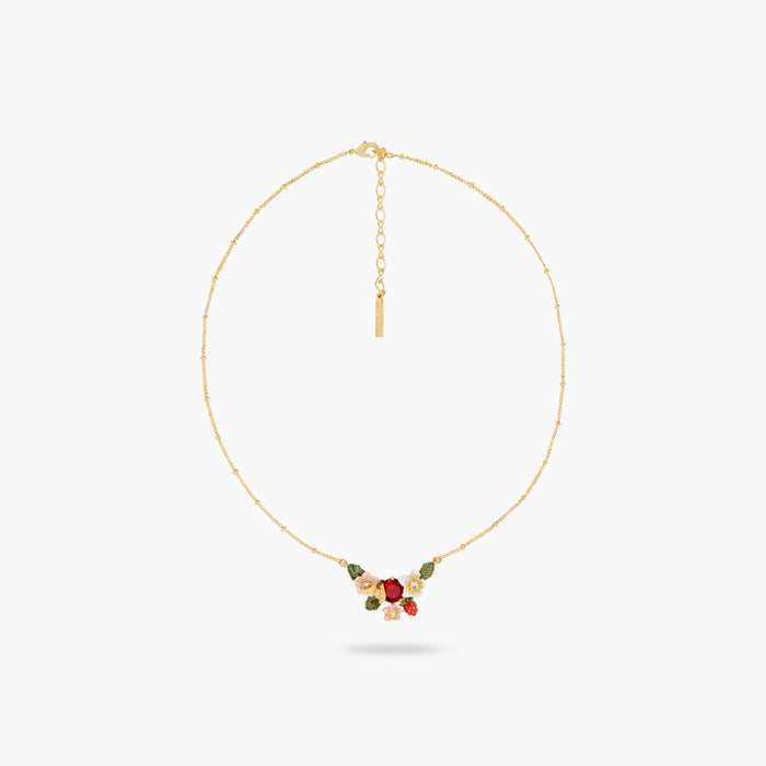 Les Néréides Wild Strawberry Strawberry Flower And Bumblebee Statement Necklace - Multicolor