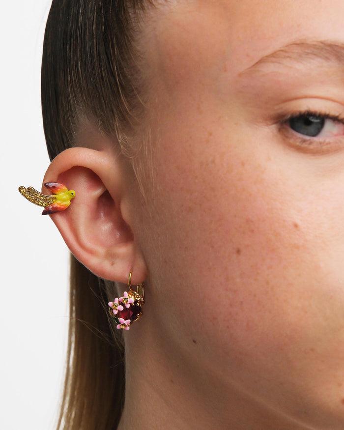 les Néréides Yellow Budgie Post Earrings - Multicolor