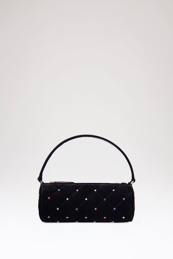 les petits joueurs Black Emma Evening Quilted Crystals