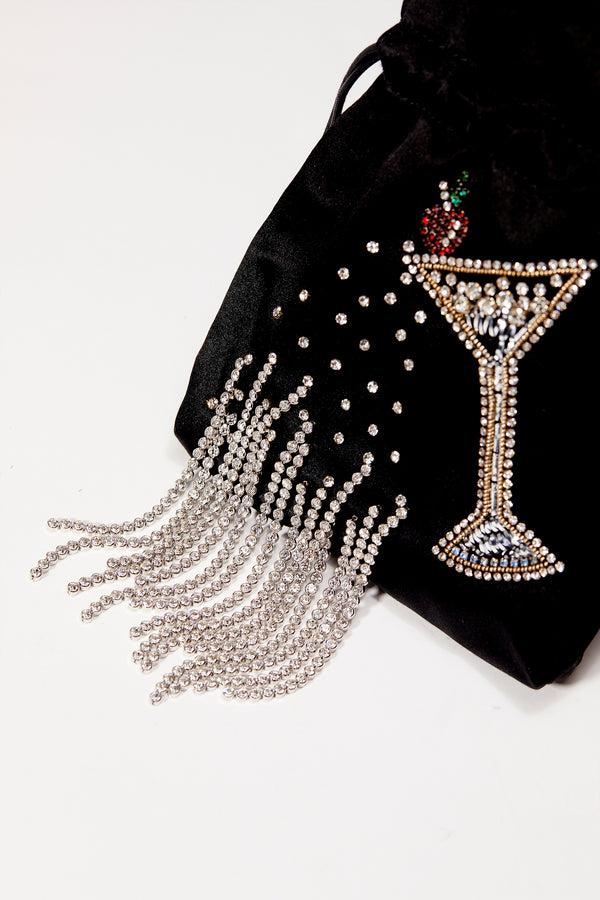 Les Petits Joueurs Black Nano Trilly Cocktail Pouch