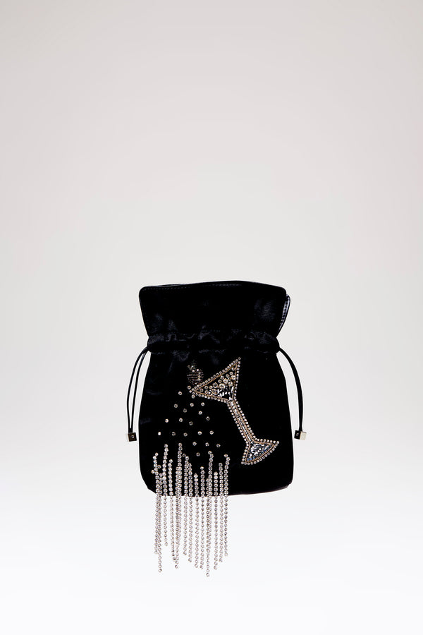 les petits joueurs Black Nano Trilly Cocktail Pouch