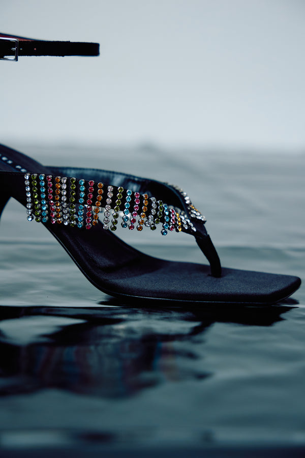 Les Petits Joueurs Black Ardith Crystal Chain