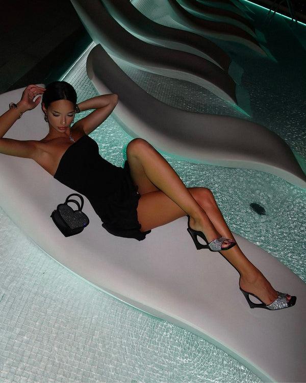 Les Petits Joueurs Black Crystal Lola Mule