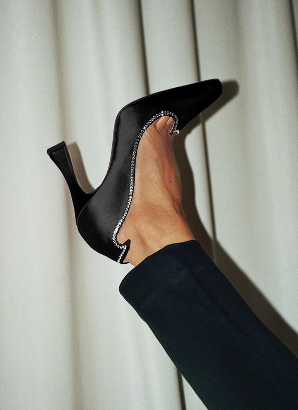 Les Petits Joueurs Black Crystal Taya Pump