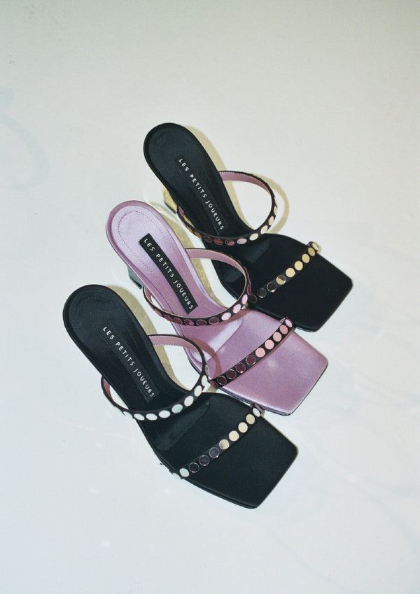 Les Petits Joueurs Black Lucas Mirror Heels