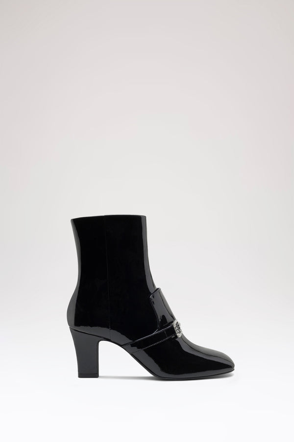 les petits joueurs Black Mauve Patent Boot