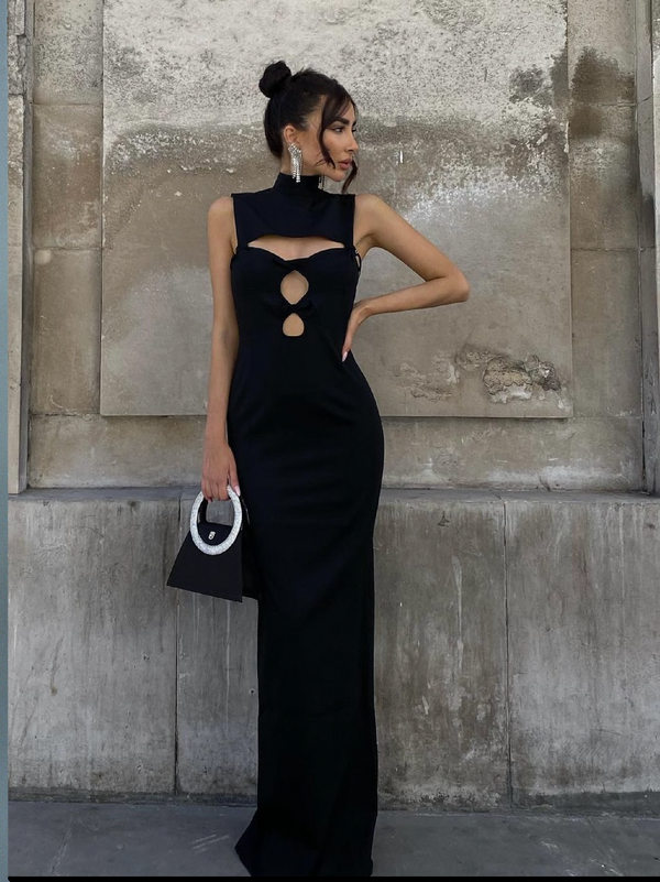 Les Petits Joueurs Black Satin Trapezio Bag