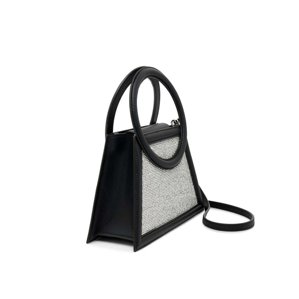 Les Petits Joueurs Black Trapezio Crystal Bag