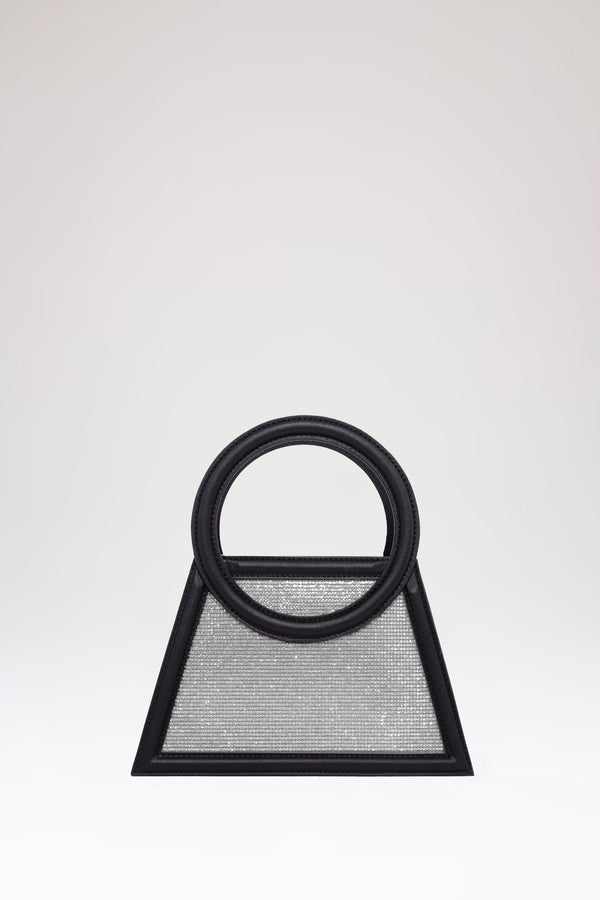 les petits joueurs Black Trapezio Crystal Bag